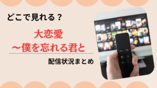 【大恋愛〜僕を忘れる君と】どこで見れる？無料で全話見る方法と配信状況まとめ